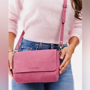 Portland Leather Crossbody Metro Mini Bag in Foxglove NEW!